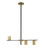 Z-lite 814-3L-MB-OBR Matte Black + Olde Brass Calumet Chandelier