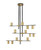 Z-lite 814-12MB-OBR Matte Black + Olde Brass Calumet Chandelier
