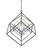 Z-lite 457-4CH-MB Chrome + Matte Black Euclid Chandelier