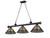 Z-lite 2306-3MB-ARS Matte Black Cordon Billiard