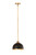Z-lite 1004P10-MB-RB Matte Black + Rubbed Brass Landry Pendant