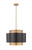 Z-lite 739P24-BRZ-RB Bronze + Rubbed Brass Harlech Pendant