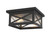 Z-lite 583F-BK Black Brookside Outdoor Flush Ceiling Mount Fixture