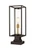 Z-lite 584PHMS-SQPM-DBZ Deep Bronze + Outdoor Brass Dunbroch Outdoor Pier Mounted Fixture
