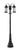 Z-lite 569MP3-564P-BK Black Roundhouse Outdoor Post Mounted Fixture