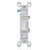 Leviton 1451-2W 15 Amp, 120 Volt, Toggle Framed Single-Pole AC Quiet Switch, Residential Grade, Grounding, Quickwire Push-In & Side Wired - White Made in USA