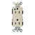 Leviton 16262-PLI Duplex Receptacle with Power Indication, 15 Amp, 125 Volt