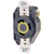 Leviton 2610 30 Amp, 125 Volt, NEMA L5-30R, 2P, 3W, Flush Mtg Locking Receptacle, Industrial Grade, Grounding, V-0-MAX - BLACK