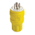 Leviton 26W74 20 Amp, 125/250 Volt, NEMA L14-20P, 3P, 4W, Locking Plug, Industrial Grade, Grounding, Wetguard - YELLOW