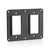 Leviton 3251-E 2 - GFCI/decora Receptacle Coverplate - BLACK