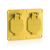 Leviton 3263W-Y 2 - 1.56" dia Single Receptacle Coverplate with Weather-Resistant Flip Lid Ð YELLOW