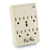 Leviton 3500-PC 120 Volt 15 Amp Surge Protected, 6-Outlet Plug-In Surge Adapter W/CATV, 540 Joules, Plastic Housing, Type 3 SPD, UL1449 3rd Edition - BEIGE