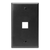 Leviton 41080-1EP Single-Gang QuickPort Wallplate, 1-Port, Black