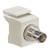 Leviton 41084-SIF QuickPort ST Fiber Optic Adapter, MM, Phosphor Bronze Sleeve, Ivory