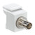 Leviton 41084-SWZ QuickPort ST Fiber Optic Adapter, SM, Zirconia Sleeve, White