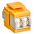 Leviton 41086-MLY QuickPort Duplex LC Adapter, Shuttered, MM, Zirconia Ceramic Sleeve, Beige/Yellow