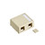 Leviton 41089-2IP Surface-Mount QuickPort Box, Plenum-Rated, 2-Port, Ivory