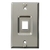 Leviton 4108W-1SP Recessed Stainless Steel QuickPort Telephone Wallplate