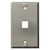 Leviton 4108W-SP Stainless Steel QuickPort Telephone Wallplate