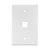 Leviton 41091-1WN Midsize Single-Gang QuickPort Wallplate, 1-Port, White