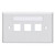 Leviton 42070-3WS 3-Port Horizontal Wallplate with ID Window