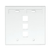 Leviton 42080-3WP Dual-Gang QuickPort Wallplate with ID Windows, 3-Port, White