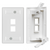 Leviton 42090-2WS QuickPlate Tempo Single-Gang Wallplate with ID Windows, 2-Port, White
