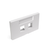 Leviton 49910-HW2 QuickPort Modular Furniture Faceplate, 2-Port, White (Herman Miller)