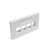 Leviton 49910-HW4 QuickPort Modular Furniture Faceplate, 4-Port, White (Herman Miller)