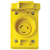 Leviton 67W47 20 Amp, 125 Volt, NEMA L5-20R, 2P, 3W, Flush Mtg Locking Receptacle, Industrial Grade, Grounding, Wetguard w/Cover - YELLOW