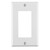 Leviton 80401-W 1-Gang Decora/GFCI Device Decora Wallplate/Faceplate, Standard Size, Thermoset, Device Mount - White