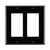 Leviton 80409-E 2-Gang Decora/GFCI Device Decora Wallplate/Faceplate, Standard Size, Thermoset, Device Mount - Black