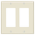 Leviton 80409-T 2-Gang, 2-Decora, standard size thermoset wallplate/faceplate. Light Almond