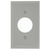 Leviton 80704-GY 1-Gang Single 1.406 Inch Hole Device Receptacle Wallplate, Standard Size, Thermoplastic Nylon, Device Mount, - Gray