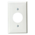 Leviton 80704-W 1-Gang Single 1.406 Inch Hole Device Receptacle Wallplate, Standard Size, Thermoplastic Nylon, Device Mount, - White