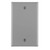 Leviton 80714-GY 1-Gang No Device Blank Wallplate, Standard Size, Thermoplastic Nylon, Box Mount, - Gray