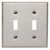Leviton 84009 2-Gang Stainless Steel Wallplate Leviton 84009 2-Gang Stainless Steel Wallplate