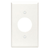 Leviton 88004 1-Gang Single 1.406 Inch Hole Device Receptacle Wallplate, Standard Size, Thermoset, Device Mount - White