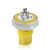 Leviton LNR80-6Y 15 Amp, 250 Volt, NEMA L6-15P, 2P, 3W, Plug, Locking, Industrial Grade, Grounding, Rhino-Hide - YELLOW