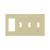 Leviton P326-I 4-Gang 3-Toggle 1-Decora/GFCI Device Combination Wallplate, Standard Size, Thermoset, Device Mount - Ivory