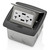 Leviton PFUS2-MB Pop-Up Floor Box with Dual Type A, 3.6 Amp USB Charger, 20 Amp Outlet