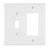 Leviton PJ126-W 2-Gang 1-Toggle 1-Decora/GFCI Device Combination Wallplate/Faceplate, Midway Size, Thermoplastic Nylon, Device Mount, - White