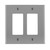 Leviton PJ262-GY 2-Gang Decora/GFCI Device Decora Wallplate/Faceplate, Midway Size, Thermoplastic Nylon, Device Mount, - Gray