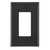 Leviton PJ26-E 1-Gang Decora/GFCI Device Decora Wallplate, Midway Size, Thermoplastic Nylon, Device Mount, - Black