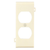 Leviton PSC8-I 1-Gang Duplex Device Receptacle Wallplate, Sectional, Thermoplastic Nylon, Device Mount, Center Panel - Ivory