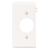 Leviton PSE7-W 1-Gang Single 1.406 Inch Hole Device Receptacle Wallplate, Sectional, Thermoplastic Nylon, Device Mount, End Panel - White