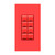 Leviton RDGSW-8FR Color Change Kit with Engraving for GreenMAX¨ Digital Keypad, Light Switch, 8 Button, Red