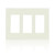 Leviton RDGSW-M3T Wall Plate for GreenMAX¨ Keypad Light Switch, 3 Gang, Engraved, Light Almond