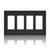 Leviton RDGSW-M4E Wall Plate for GreenMAX¨ Keypad Light Switch, 4 Gang, Engraved, Black