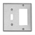 Leviton S126 2-Gang Stainless Steel Wallplate